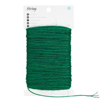 G2PLUS Green Jute Twine 2mm 3 Ply, 164Ft Craft Twine String for Gift Wrapping, DIY Crafts, Gardening and Christmas Decorations