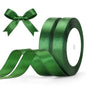 G2PLUS 20mm Dark Green Satin Ribbons, 2 Roll x 22m Gift Wrapping Ribbon for Christmas Wrap, Crafting, Bows Making, Cake Decorating, Birthday and Wedding Party Decoration