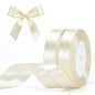 G2PLUS 20mm Ivory Satin Ribbons, 2 Roll x 22m Gift Wrapping Ribbon for Christmas Wrap, Crafting, Bows Making, Cake Decorating, Birthday and Wedding Party Decoration