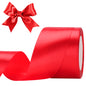G2PLUS Red Stain Ribbons, 50mm Gift Wrap Ribbon, 22M Ribbons for Gift Wrapping, Christmas Day Decorative Ribbon, Wide Fabric Ribbon, Gift Wrapping Ribbon for Crafting, Wedding Party Decoration