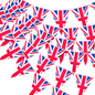 G2PLUS 10M Union Jack Flag Bunting, 30 PCS British Bunting Banner, Reusable UK Garden Bunting, 20X28CM D Day Bunting for D Day 80th Anniversary