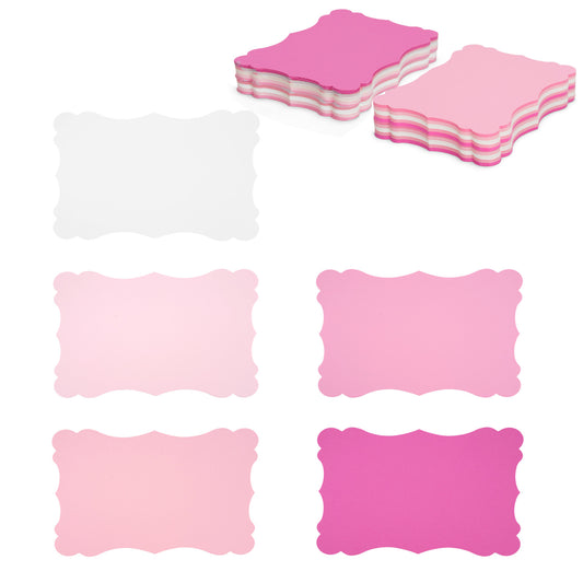 G2PLUS 60Pcs Blank Business Cards: 5 x 7 in Unique Shape NoteCards Vintage 5 Colors Paper for Gift Notes, Packaging Inserts, Small Business Use and DIY Crafts