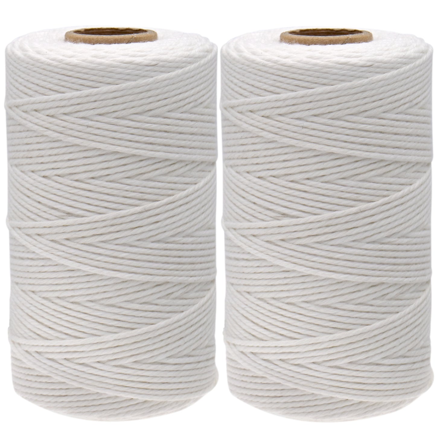 G2PLUS 200M White Cotton String Twine -2MM Craft Cotton Cord - Cotton Butchers Thread Twine Perfect for Cooking, DIY Crafts and Handmade