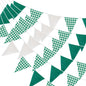 G2PLUS Green and White Checkered Banner, 32Ft Green Pennant Banner Garland, Party Decorations Triangular Bunting Garland for Xmas, Wedding Décor, Birthday Party, Picnic, BBQ, St. Patrick’s Day & Outdoor Celebrations