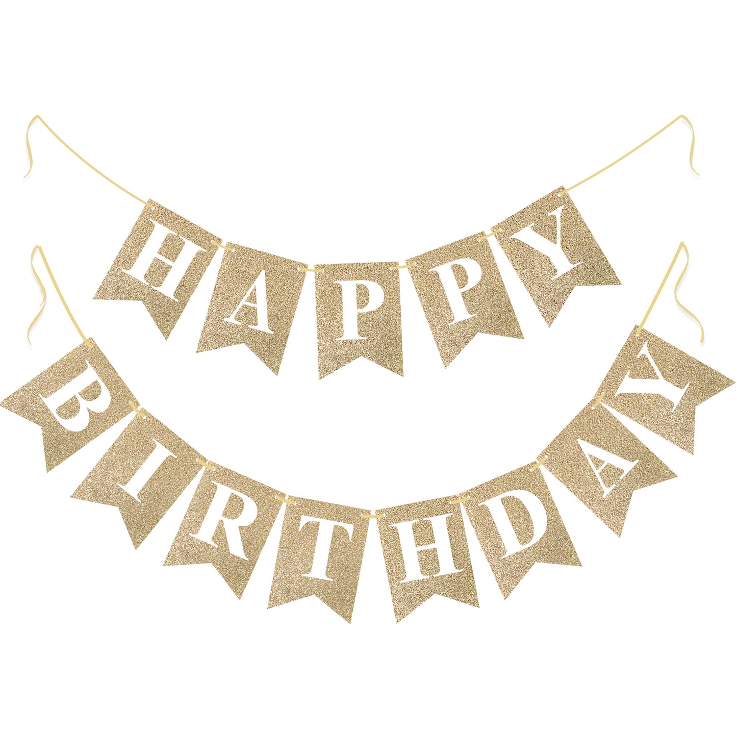 G2PLUS Pre-Strung Happy Birthday Banner: 16 x 20 cm Large, No-DIY Birthday Banner for Birthday Party Decorations
