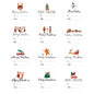 G2PLUS Merry Christmas Labels Stickers, 120PCS Sticky Christmas Labels for Presents, Round Self Adhesive Christmas Sticky Labels for Xmas Gift, 5CM Cartoon Present Stickers for Christmas Decoration