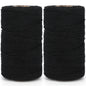 G2PLUS 200M Black Cotton String Twine -2MM Craft Cotton Cord - Cotton Thread Twine Perfect for Cooking, DIY Crafts and Handmade
