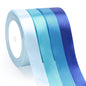 G2PLUS Pastel Blue Satin Ribbon for Gift Wrapping, 4 Rolls, 20mm x 22m 88m Total Gift Wrapping Ribbon, Ribbon for Birthday Parties, Baby Showers, DIY Crafts, Bows, Bouquet Wrapping