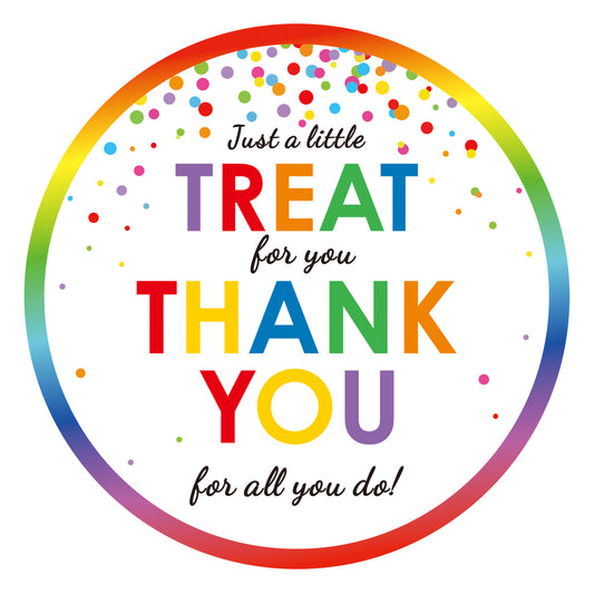 G2PLUS 120PCS Thank You for All You Do Stickers, 2'' Round Thank You Stickers, Colorful Dots Appreciate Sticker Self Adhesive Label Stickers for Gift Wrapping, Wedding, Birthday, Party Favors