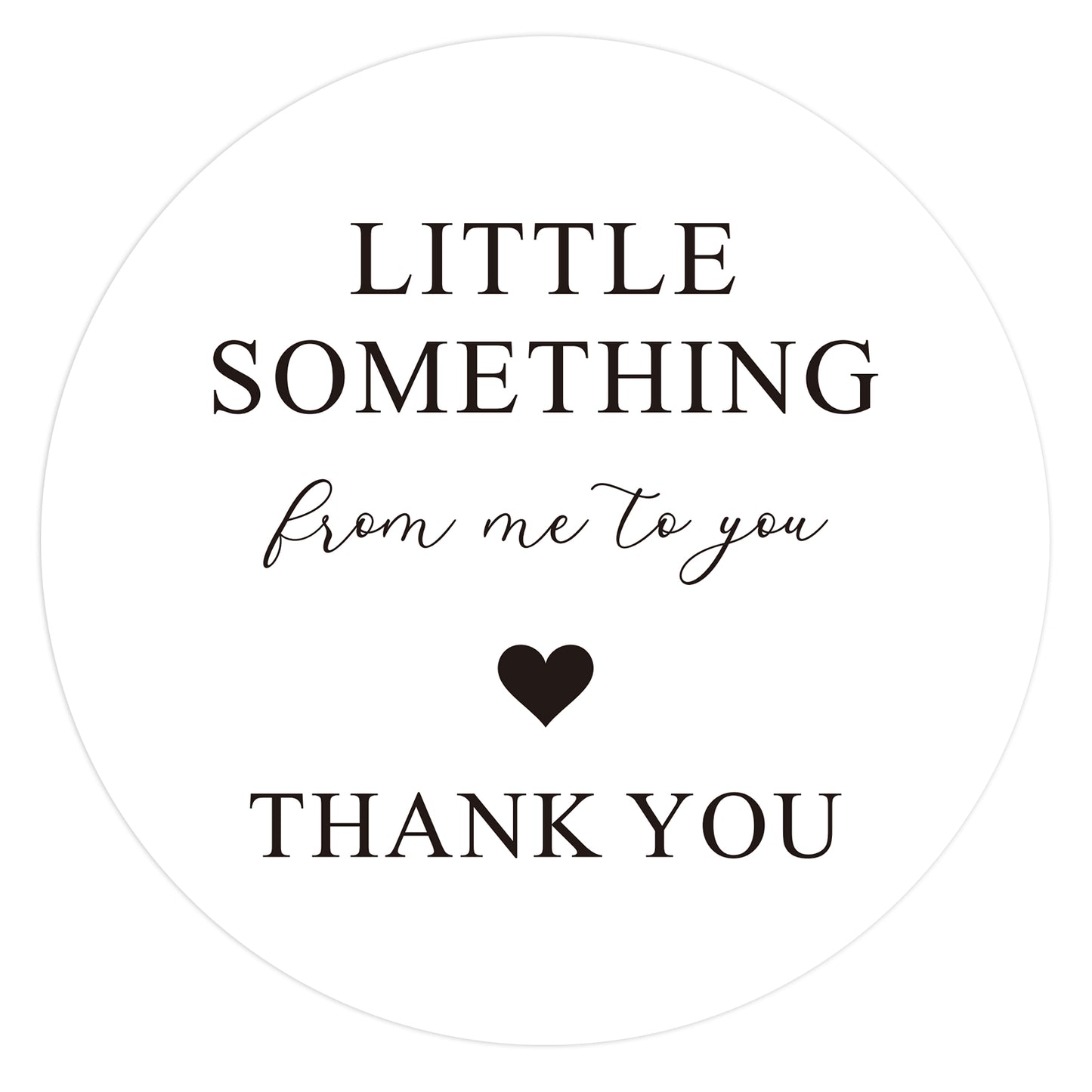G2PLUS Thank You Gift Stickers, 60PCS Little Something from Me to You Thank You Stickers, 2in Round Thank You Envelope Seal Stickers, Elegant Gratitude Label Sticker for Gift Wrapping, Party Favors