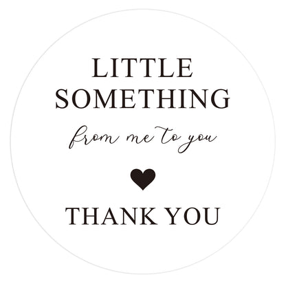 G2PLUS Thank You Gift Stickers, 60PCS Little Something from Me to You Thank You Stickers, 2in Round Thank You Envelope Seal Stickers, Elegant Gratitude Label Sticker for Gift Wrapping, Party Favors