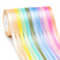 G2PLUS Pastel Satin Ribbon for Gift Wrapping, 12 Rolls, 10mm x 9m 108m Total Gift Wrapping Ribbon, Ribbon for Baby Showers, Weddings, DIY Crafts, Bows, Bouquet Wrapping