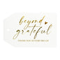 G2PLUS Thank You Gift Tags, Beyond Grateful Tags, 50PCS Thank You So Very Much Tags, Gold Foil Thank You Tags with String for Wedding, Baby Shower, Birthday, Fall Holiday Party Favors (3''x2'')
