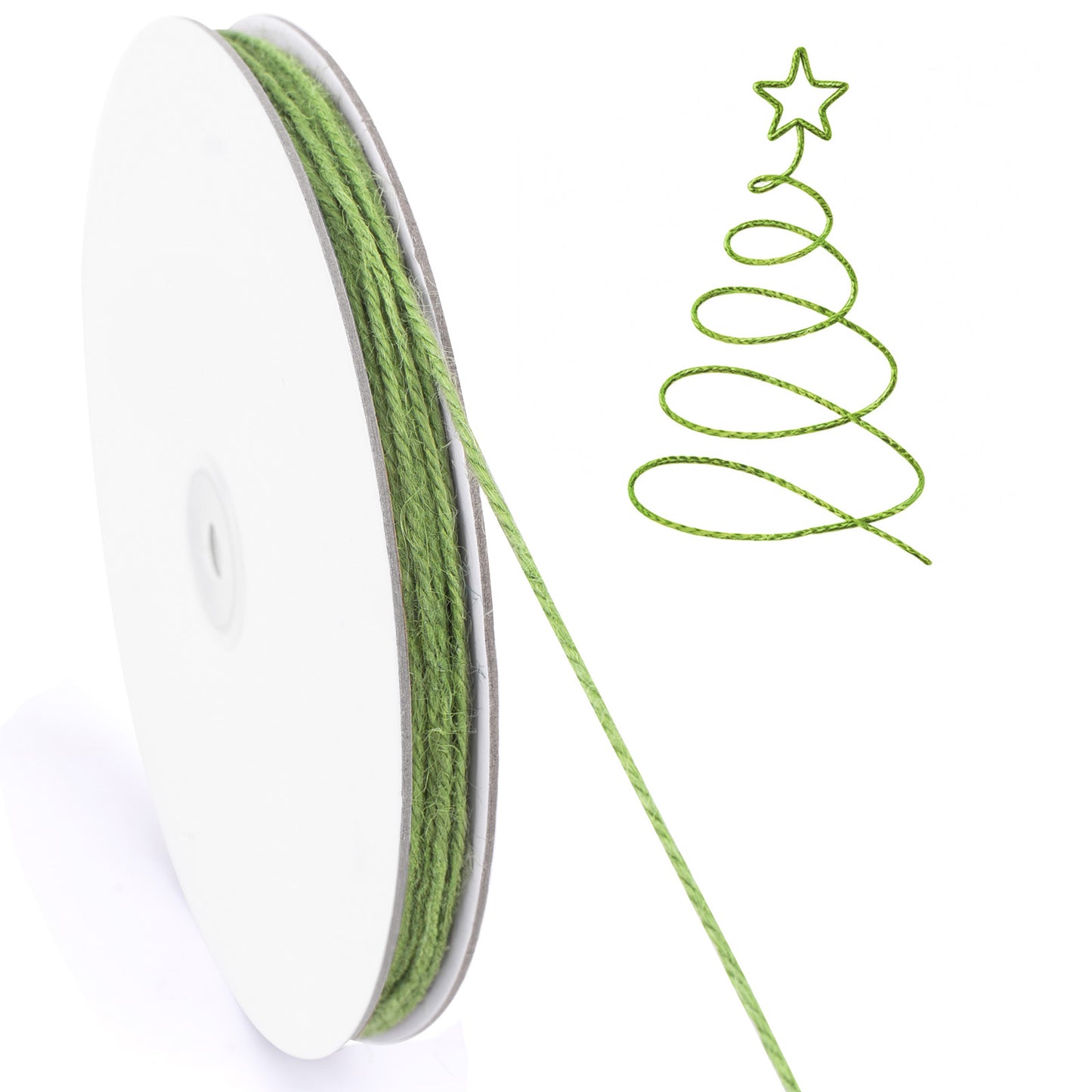 G2PLUS Green Jute Twine - 2mm 328ft Sage Green Jute Twine Twisted String for Gift Wrapping, DIY Arts and Crafts, Home Gardening Decorations