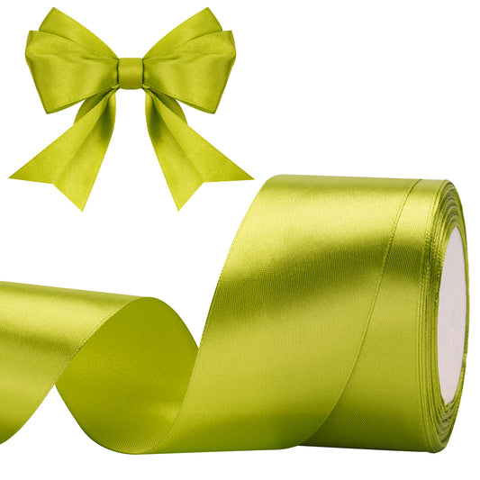 G2PLUS Sage Green Stain Ribbons, 50mm Sage Green Ribbons for Gift Wrapping, 22M Gift Wrap Ribbon, Decorative Gift Wrapping Ribbon for St Patrick's Day, Crafting, Wedding Party Decoration