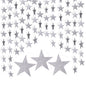 G2PLUS Silver Glitter Star Garland, 16m Sparkling Paper Star Garland, Stars Bunting Garland for Birthday, Twinkle Little Star Party Garlands for Wedding Theme Party Backdrop Decor