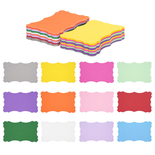 G2PLUS Colors Blank Business Cards: Vintage 60PCS Blank Note Paper 5 x 7 in Large Size Cardstock for Thank You Card to Write on, Gift Tags,DIY Craft and Labeling (12 Color)
