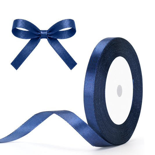 G2PLUS Navy Blue Satin Ribbons 10mm: 44m Gift Wrapping Ribbon for Crafting, Christmas, Wedding Party Decoration