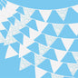 G2PLUS White Lace Fabric Bunting - 3.3M Lace and Cotton Wedding Bunting - 12PCS White Fabric Lace Bunting for Wedding Birthday Party Decoration