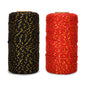 G2PLUS Christmas Coloured String Twine, 200M Red and Black Cotton Twine with Gold String, 2MM Gift Wrapping String, Handicraft Decorative Bakers Twine for DIY Gift Decorations