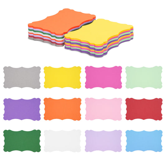 G2PLUS 120PCS Blank Business Cards: 2.4 x 4 in Assorted Color Small NoteCards 12 Colors Variety Cardstock for Thank You Card, DIY Crafts, Gift Tags, Product Labels and Message Note