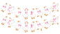 G2PLUS Pre-Strung Silly Goose Birthday Banner, 19.6Ft Pink Bow Paper Bunting Garland, Cute Animal Party Decor for Birthday, Nursery Room & Spring Celebration