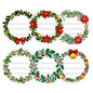 G2PLUS 120Pcs Christmas Gift Stickers - 2 Inch Round Writable Self-Adhesive Stickers, Christmas Holiday Wreath Labels for Gift Wrapping, Party Favors, DIY Crafts