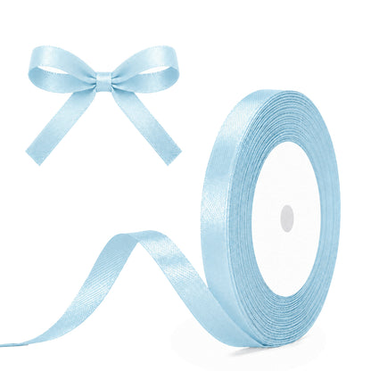 G2PLUS Baby Blue Satin Ribbons 10mm: 44m Gift Wrapping Ribbon for Crafting, Christmas, Wedding Party Decoration