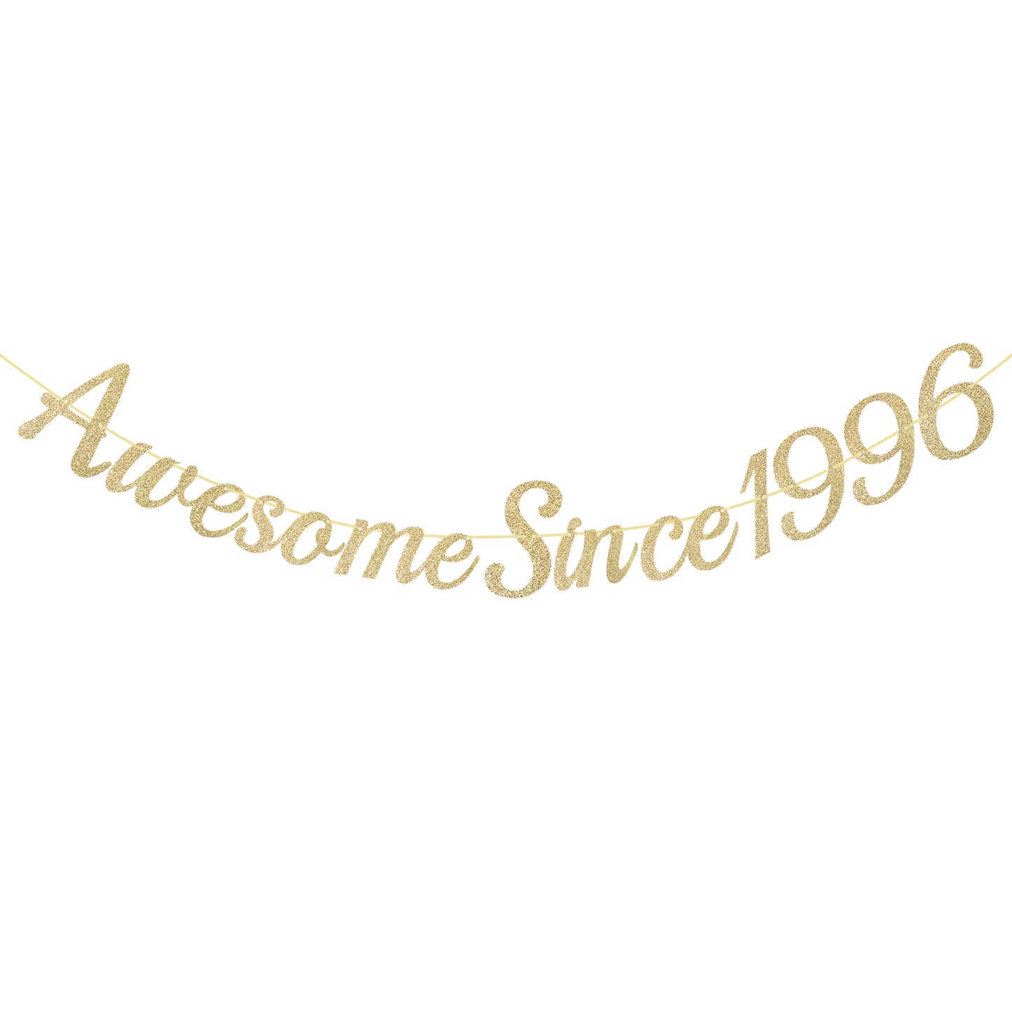 G2PLUS Pre-Strung 30th Birthday Banner, Glitter 30th Birthday Decorations Champagne Gold Happy 30th Birthday Banner, 3m Awesome Since 1996 Banner, 30th Birthday Party Decorations