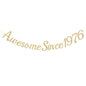 G2PLUS Pre-Strung 50th Birthday Banner, Glitter 50th Birthday Decorations Champagne Gold Happy 50th Birthday Banner, 3m Awesome Since 1976 Banner, 50th Birthday Party Decorations