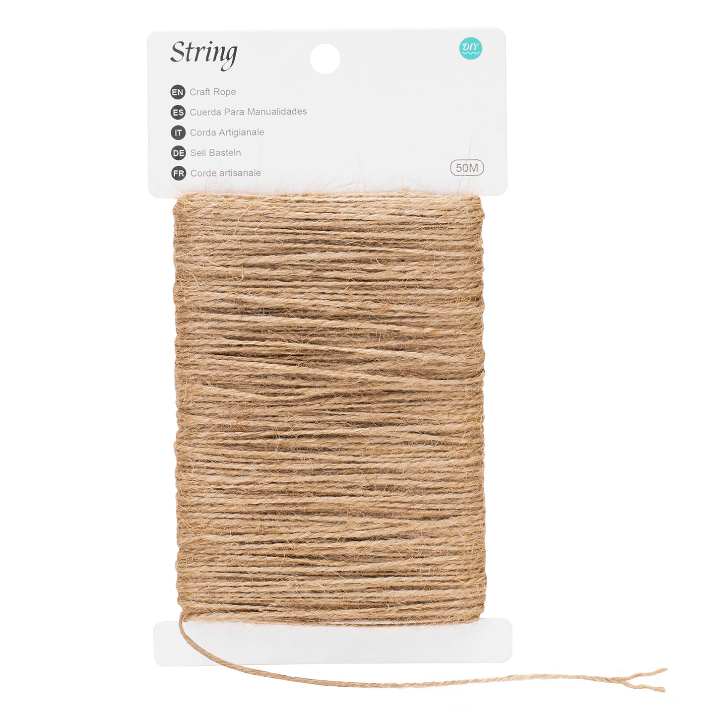 G2PLUS 2mm 2 Ply Natural Jute Twine String, 164Ft Craft Jute Rope Twine for Gift Wrapping, DIY Crafts, Gardening, Handmade Arts Decoration