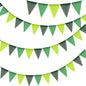 G2PLUS Pre-Strung Burlap Pennant Banners, 39Ft Green Fabric Triangle Flag Bunting, 36Pcs Pennant Banner Flags Garland for Christmas, Birthday, Wedding, Baby Shower, Party Decorations