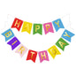 G2PLUS Pre-Strung Happy Birthday Banner Gold Corlorful: 16 x 20 cm Large No-DIY Birthday Banner for Kid's Birthday Party Decorations