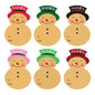 G2PLUS Snowmen Christmas Labels Stickers, 120PCS Christmas Name Labels for Presents, Brown Sticky Xmas Present Gift Labels, Noel Self Adhesive Pressent Stickers for Kids Presents