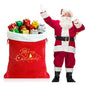 G2PLUS Large Velvet Santa Sack - 30x36 Inch Red Christmas Drawstring Gift Bags for Big Presents, Holiday Party Decor