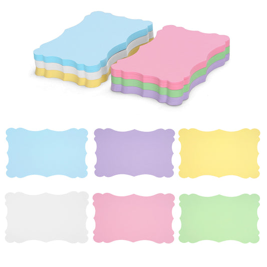 G2PLUS Small Blank Business Cards: 120PCS Note Card to Write on 2.4 x 4 in Double-Sided Mini Cardstock for Party Favor Tags,DIY Craft, Packaging Inserts (6 Colors)