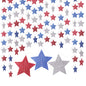 G2PLUS Red Blue Silver Glitter Star Garland, 14m Sparkling Paper Star Garland, Star Bunting Hanging Decoration, Twinkle Little Star Party Garlands for Birthday Wedding Coronation Patriotic Theme Party