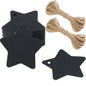 G2PLUS Black Star Gift Tags, 100PCS Christmas Labels Tags for Presents, 6cm Star Christmas Labels Tags with String, Xmas Labels for Christmas Presents Wrapping, Christmas Ornaments
