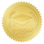 G2PLUS Gold Embossed Graduation Stickers, 300PCS Gold Foil Graduation Cap Stickers, 1.5in Graduation Envelope Seal Stickers, Class of 2025 Label for Diplomas Certificates Congrats Grad Party Favors