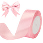 G2PLUS Pink Stain Ribbons, 40mm Gift Wrap Ribbon, 22M Ribbons for Gift Wrapping, Valentine's Day Decorative Ribbon, Wide Fabric Ribbon, Gift Wrapping Ribbon for Crafting, Wedding Party Decoration