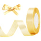 G2PLUS Champagne Gold Stain Ribbons, 20mm Gift Wrap Ribbon, 22M Ribbons for Gift Wrapping, Christmas Day Decorative Ribbon, Thick Fabric Ribbon, Gift Wrapping Ribbon for Crafting, Wedding Party Deco