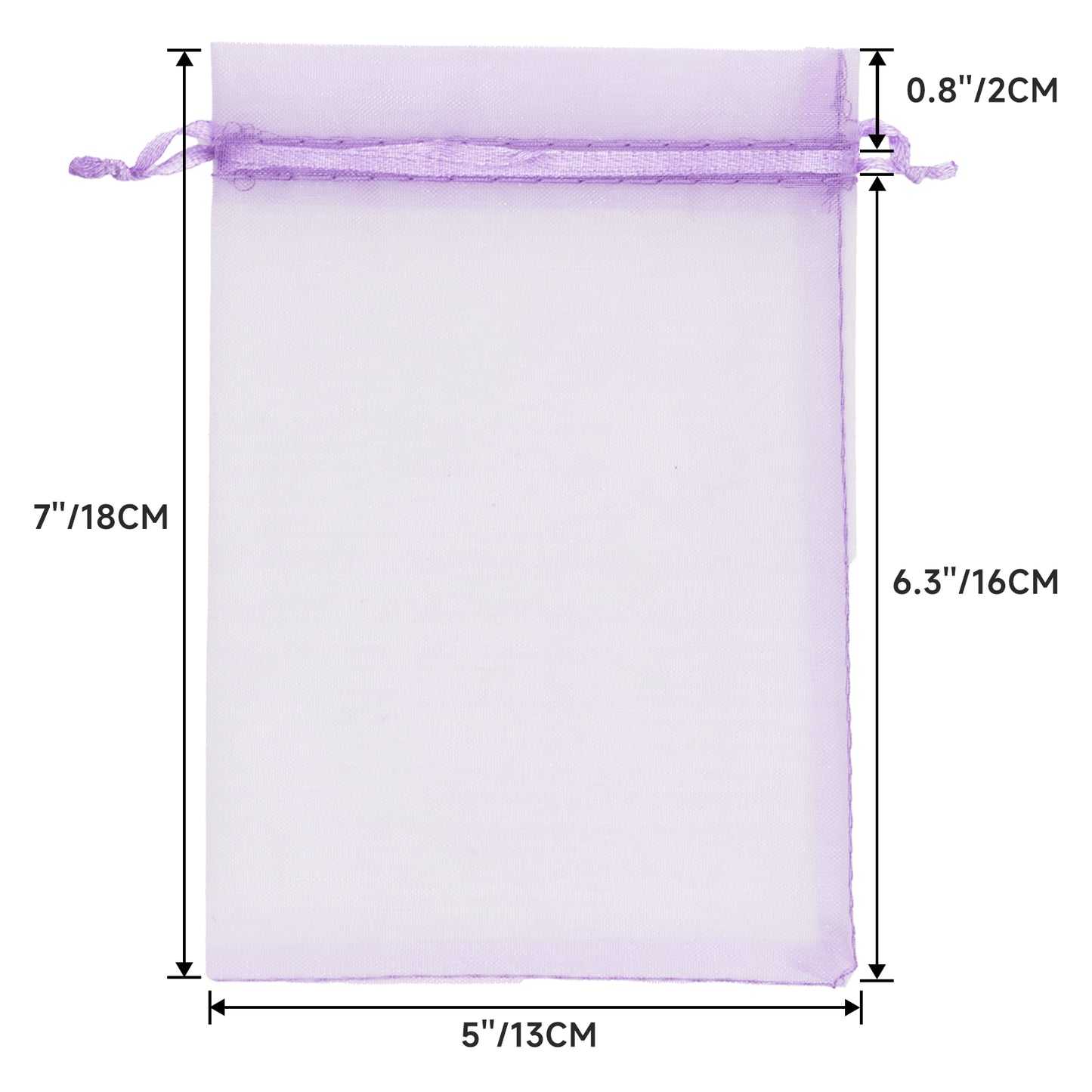 G2PLUS 25PCS Light Purple Organza Bags 5x7 inches - Drawstring Organza Bags, Candy Gift Wrap Pouches for Halloween, Baby Shower, Wedding Party Favors