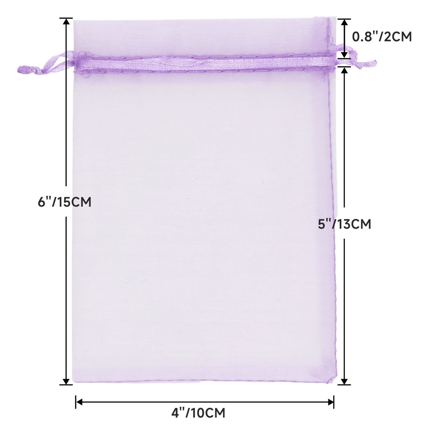 G2PLUS Litght Purple Organza Bags 4x6 In - 100PCS Drawstring Organza Bags, Sheer Mesh Jewelry Pouches, Candy Gift Wrap Pouch for Christmas, Baby Shower, Birthday, Wedding Party Favors