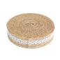 G2PLUS Jute Trim Burlap Ribbon, 10 Meters Natural Fringe Tape with Lace for Vintage/Rustic Themed Wedding Craft - 2.5CM