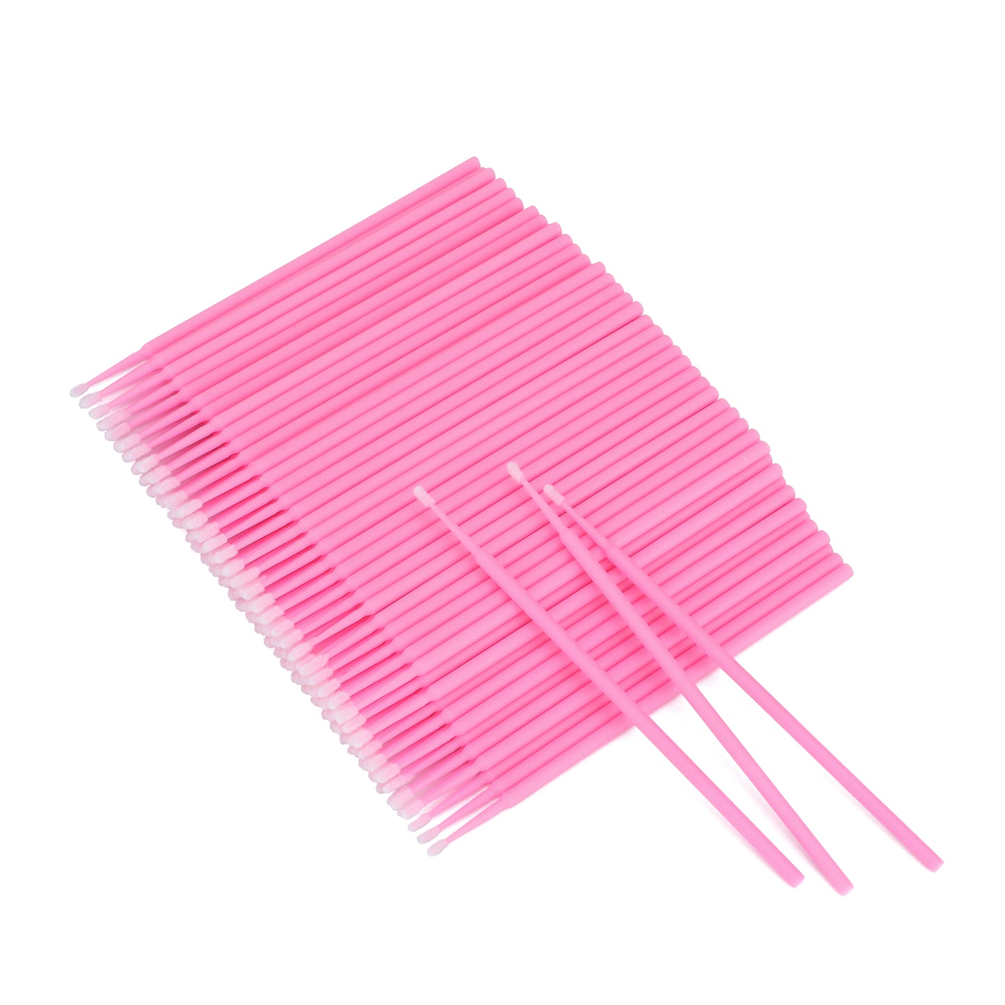 G2PLUS 200PCS Micro Applicators Brushes, Pink Micro Applicators, Eyelash Extension Applicators for Eyelashes Extensions