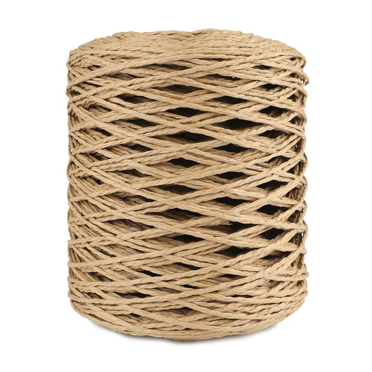 G2PLUS 200M Brown Paper String - Raffia Paper Ribbon - Gift Packaging Twine for DIY Crafts,Crocheting,Gift Wrapping and decorations