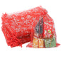 G2PLUS Red Christmas Organza Bags, 13x18CM Snowflake Organza Bags, Large Xmas Gift Pouches for Presents, 50 PCS Xmas Snowflake Gift Pouches for Reindeer Food, Christmas, Advent Calendars