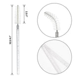 G2PLUS 100PCS Crystal Mascara Wands, White Eyelash Mascara Applicator, Disposable Spoolies Makeup Kits for Applying Mascara, Lash Extensions and Eyebrow Brush (White)