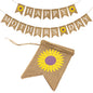 G2PLUS Happy Mother's Day Banner, Pre-strung Mothers Day Decorations Burlap Banner Garland with Sunflower, Rustic Mothers Day Party Bunting Decor for Home Wall Photo Backdrop Indoor Outdoor