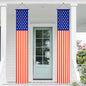 G2PLUS American Flag Door Banner, 12x71 Inches Independence Day Indoor and Outdoor Hanging American Flag Banners, Patriotic Star and Stripes Decor for Memorial Day, 4Th of July (2 PCS)